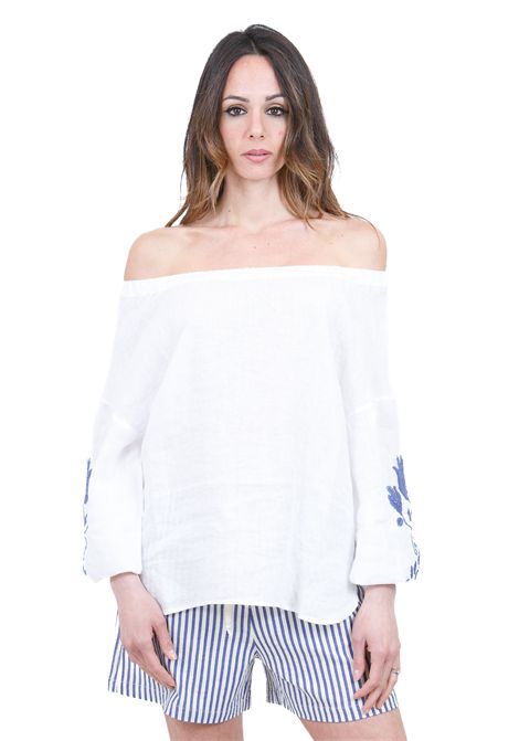 LINO/RICAMO MADAME VENICE | Camicie | CRISTINAB.CO/BLU